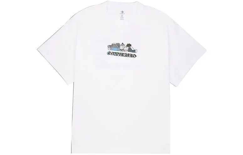 Converse City Tour T-Shirts Unisex White Crew Neck Moderate Straight Fit