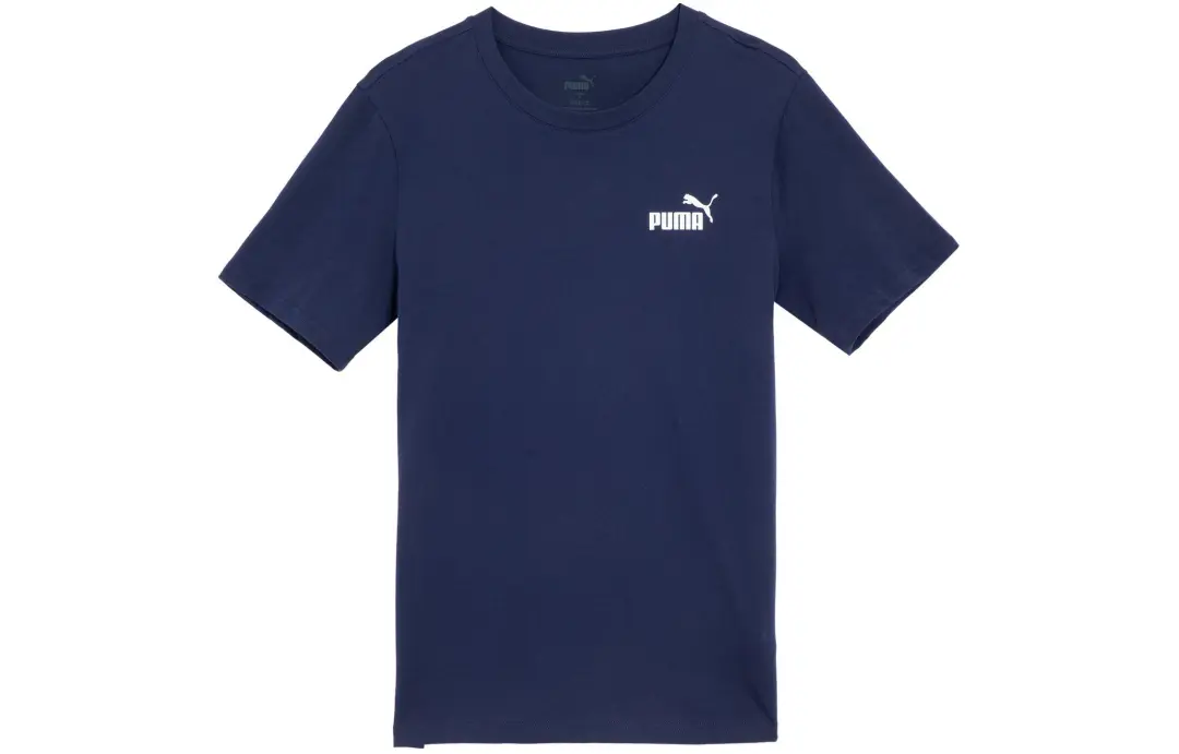 PUMA DECO GLAM T Shirts Men's Marine Blue Crew Neck Moderate Straight Fit