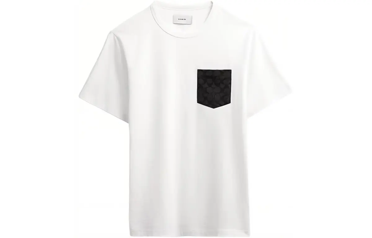 COACH T-Shirts Men's White Crew Neck Moderate