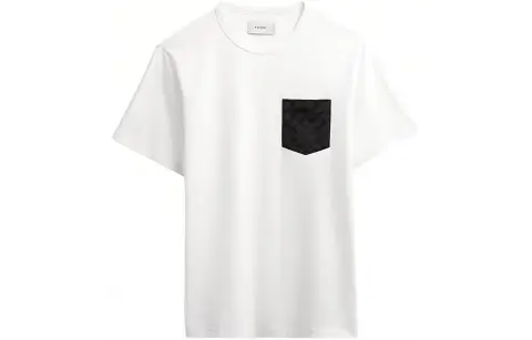 COACH T-Shirts Men's White Crew Neck Moderate