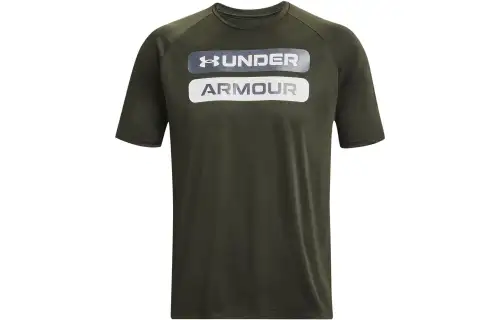 Under Armour Velocity 2.0 T Shirts Men's Green Crew Neck Moderate Straight Fit