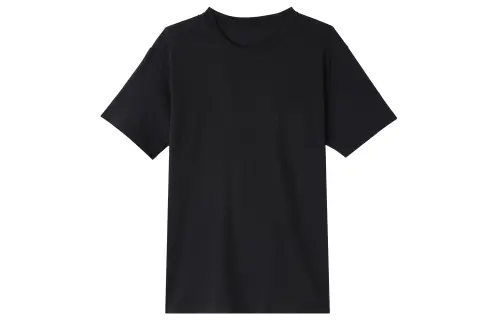 UNIQLO T Shirts Men's Black Crew Neck Moderate