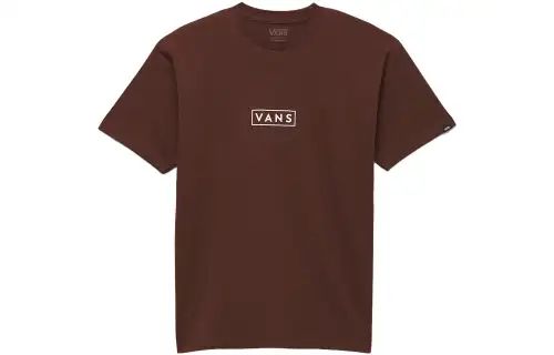 Vans Easy Box T Shirts Men's Brown Crew Neck Moderate