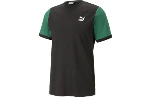 PUMA Classics Block Tee Men T Shirt Men's Green Black