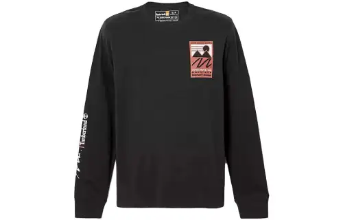 Timberland T Shirts Unisex Black Crew Neck Moderate Straight Fit