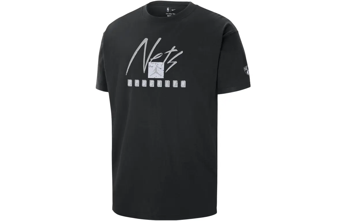 Jordan T-Shirts Men's Black Crew Neck Moderate Straight Fit