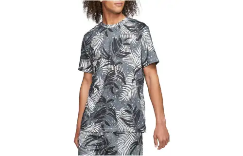 Jordan T Shirts Men's Black Crew Neck Moderate Straight Fit