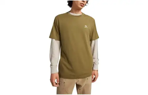 Converse T Shirts Unisex Tawny Crew Neck Moderate Straight Fit