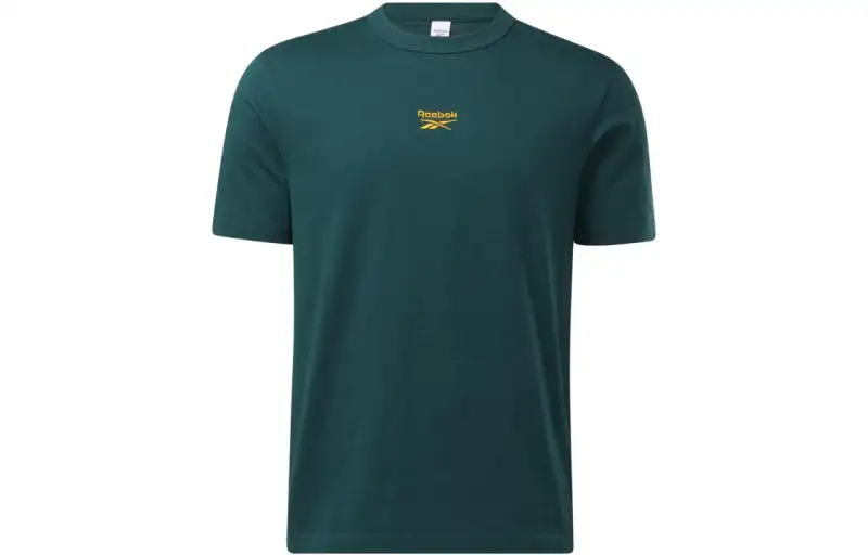 Reebok T Shirts Unisex Green Crew Neck Moderate Straight Fit