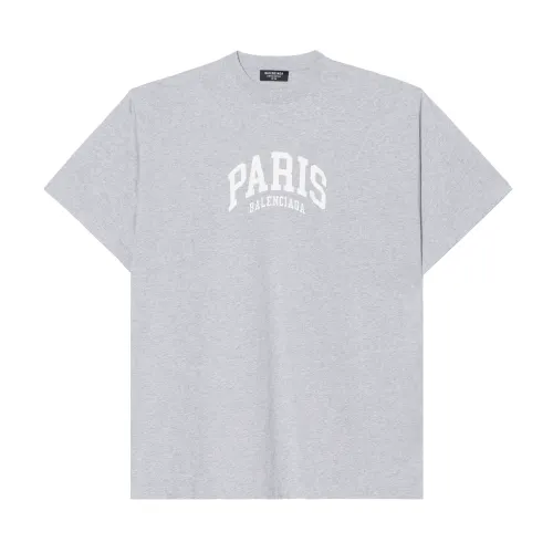 Balenciaga T Shirt Loose Fit Men's Gray