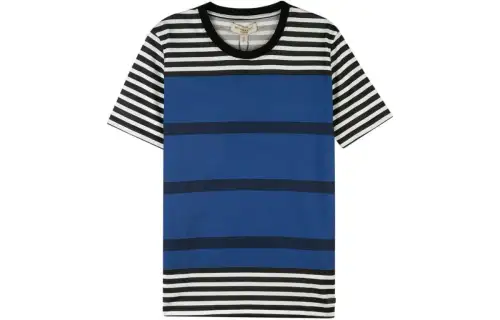 Burberry T Shirts Men's Blue Crew Neck Moderate