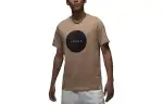 Jordan T Shirts Men's Khaki Crew Neck Moderate Straight Fit