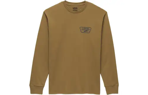 Vans Full Patch Back Long Sleeve T Shirt T Shirt Men's Brown