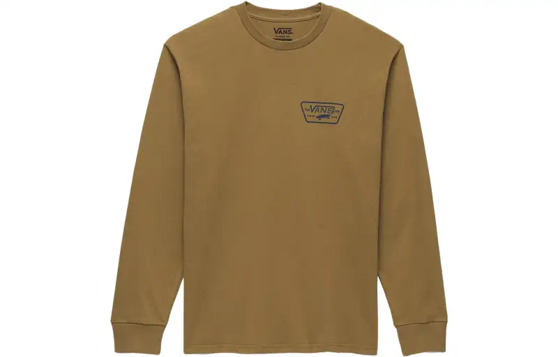 Vans Full Patch Back Long Sleeve T Shirt T Shirt Men's Brown