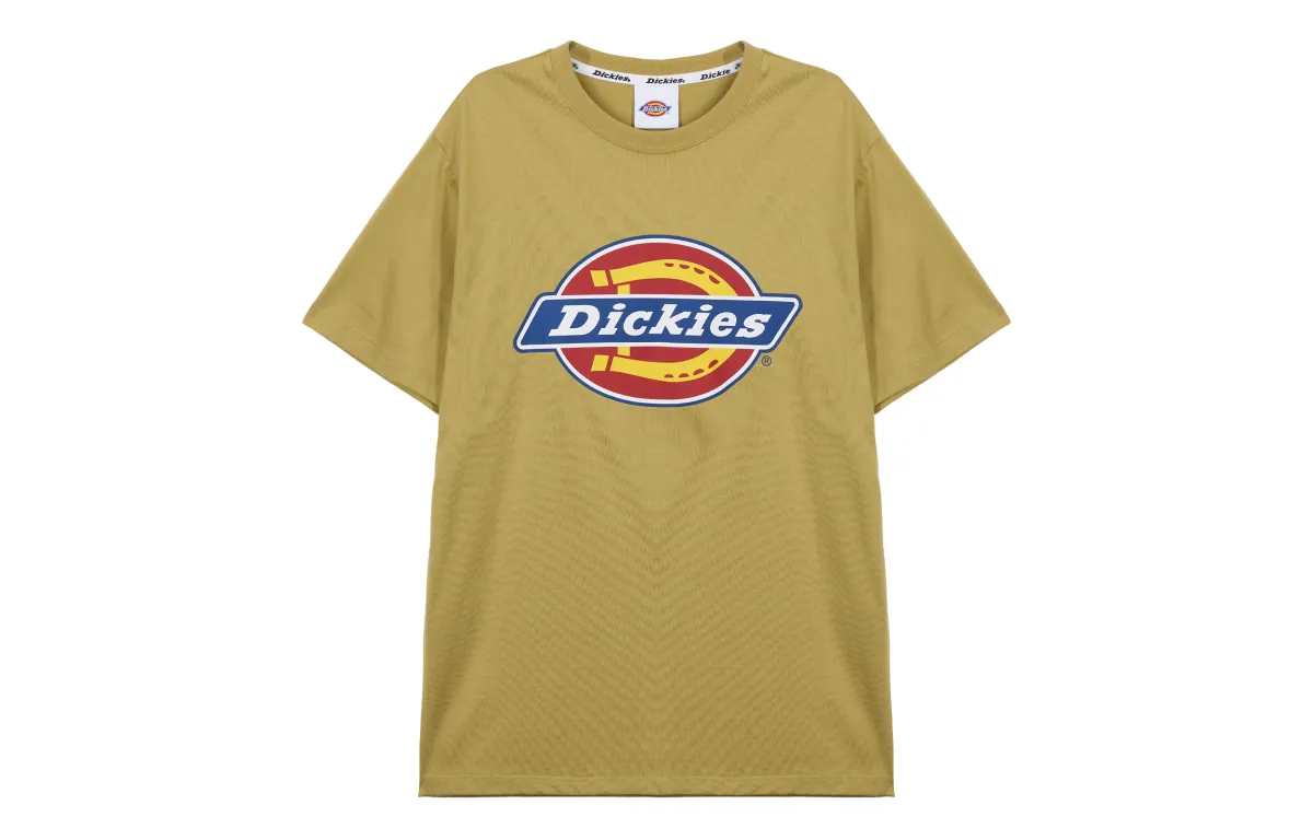 Dickies T-Shirts Men's Khaki Crew Neck Moderate Straight Fit