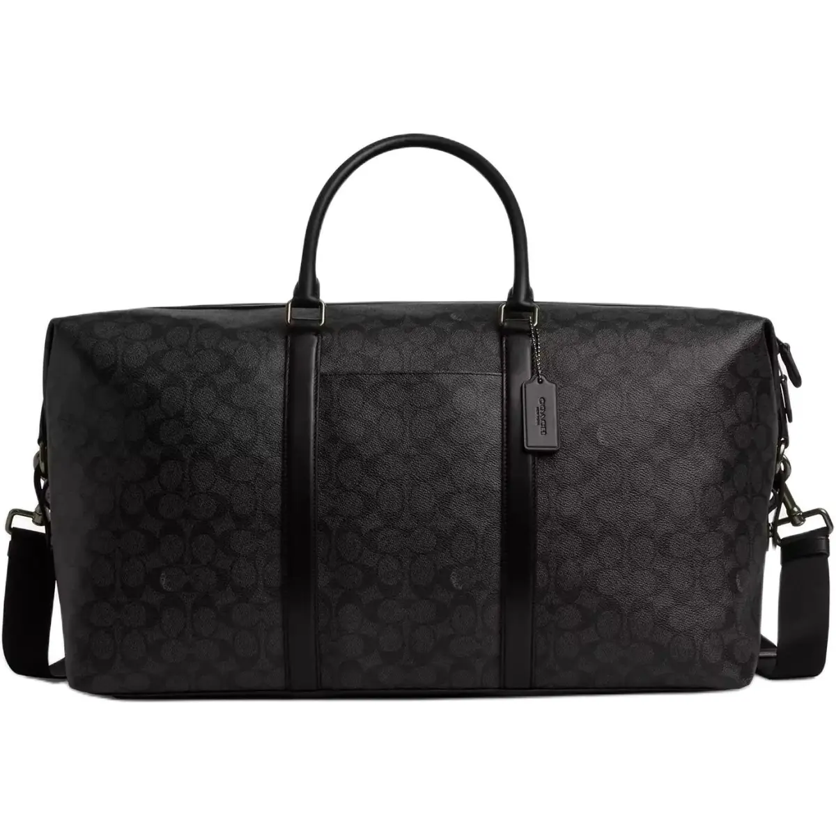 COACH Trekker Coated Canvas One Shoulder Handbag, Travel Bag Men's Black