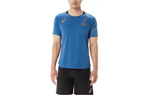 Asics Dry Eagle Line T Shirt Men's Blue