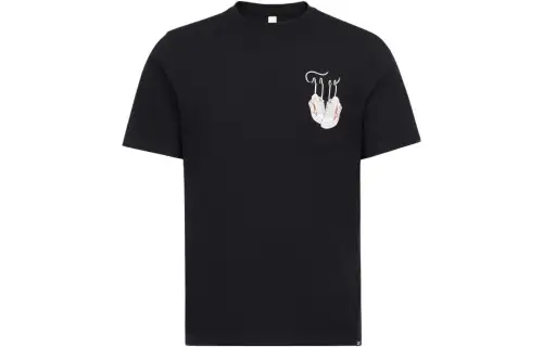 Reebok T Shirts Unisex Black Crew Neck Moderate Straight Fit