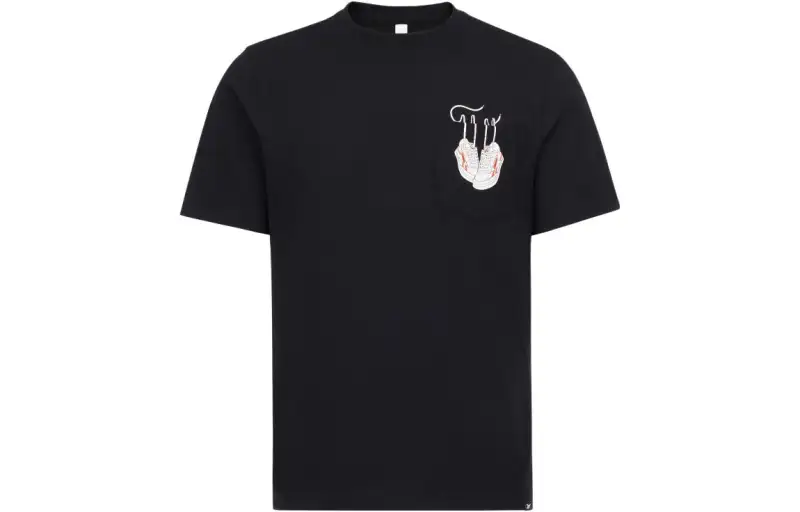 Reebok T Shirts Unisex Black Crew Neck Moderate Straight Fit