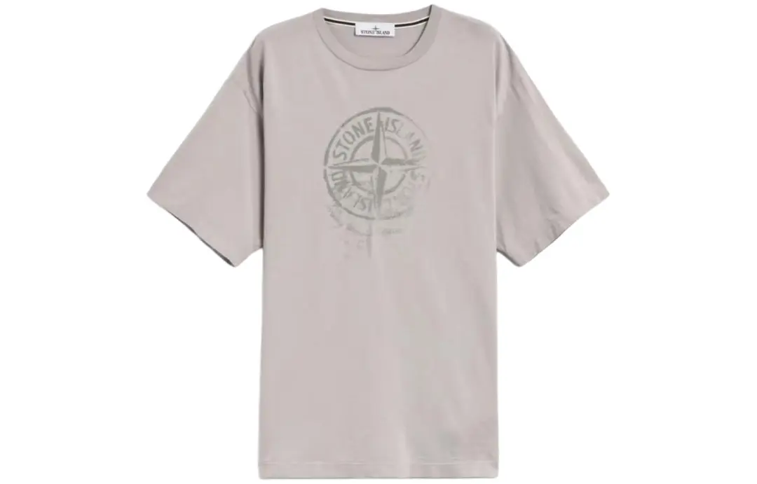 STONE ISLAND Compass print Cotton T shirt