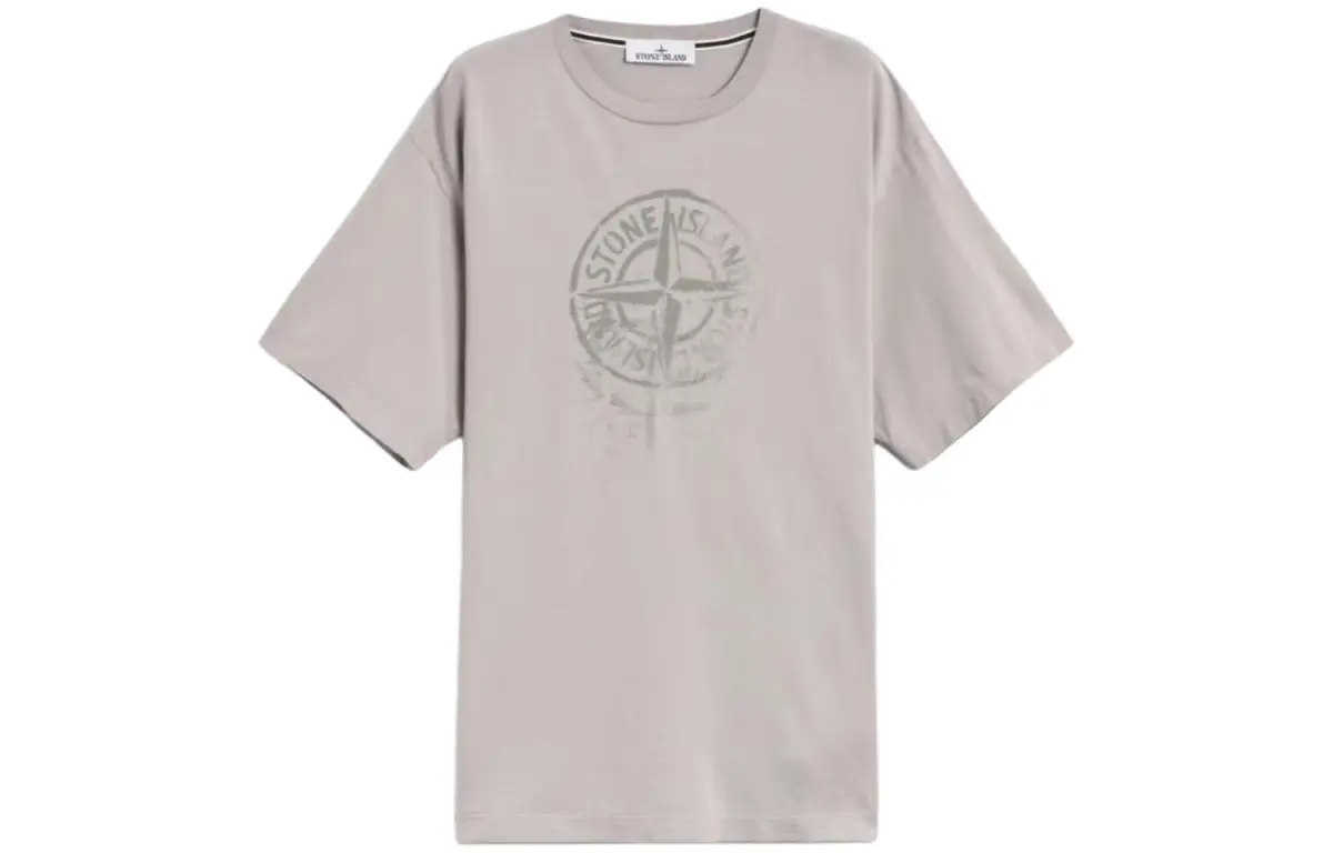STONE ISLAND Compass print Cotton T shirt