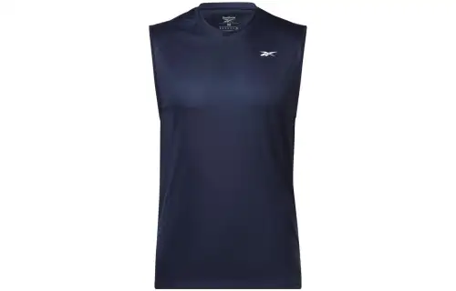 Reebok T Shirts Men's Dark Blue Crew Neck Moderate Straight Fit