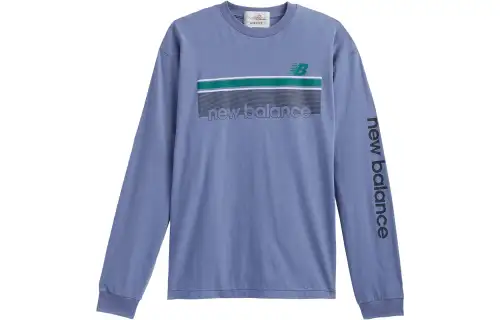 New Balance X Auralee New Balance X AURALEE T Shirts Men's Blue Crew Neck Moderate Straight Fit