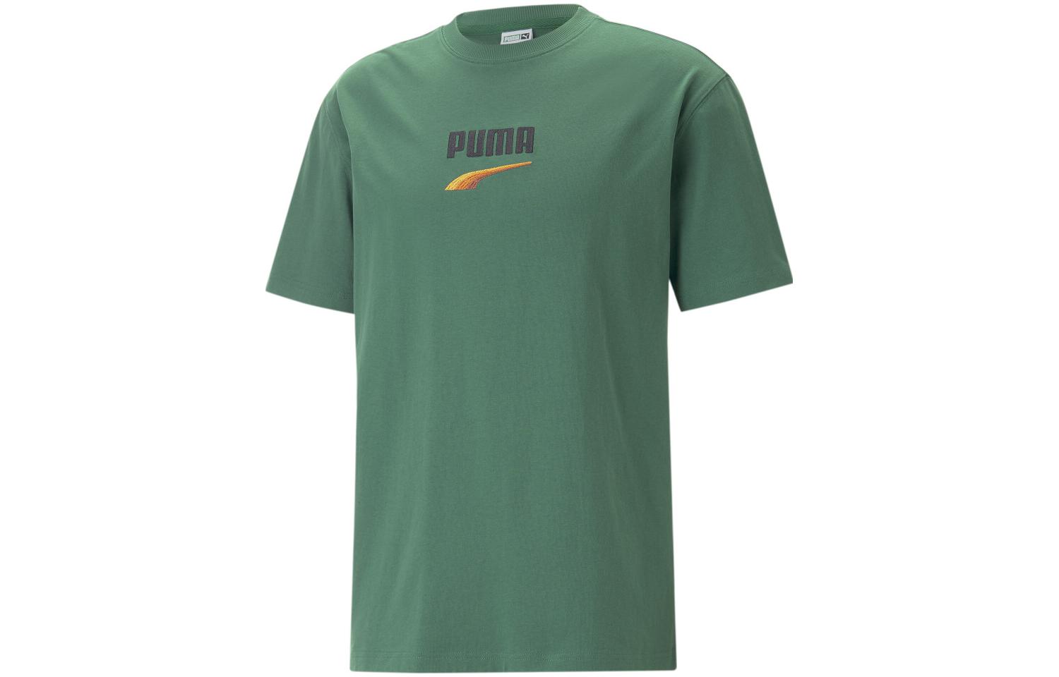 PUMA Downtown Logo Tee T Shirt Men's Green