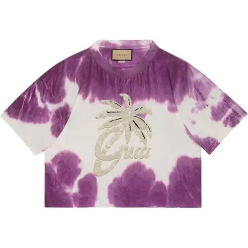 GUCCI Sequin Graphic Cropped T Shirt