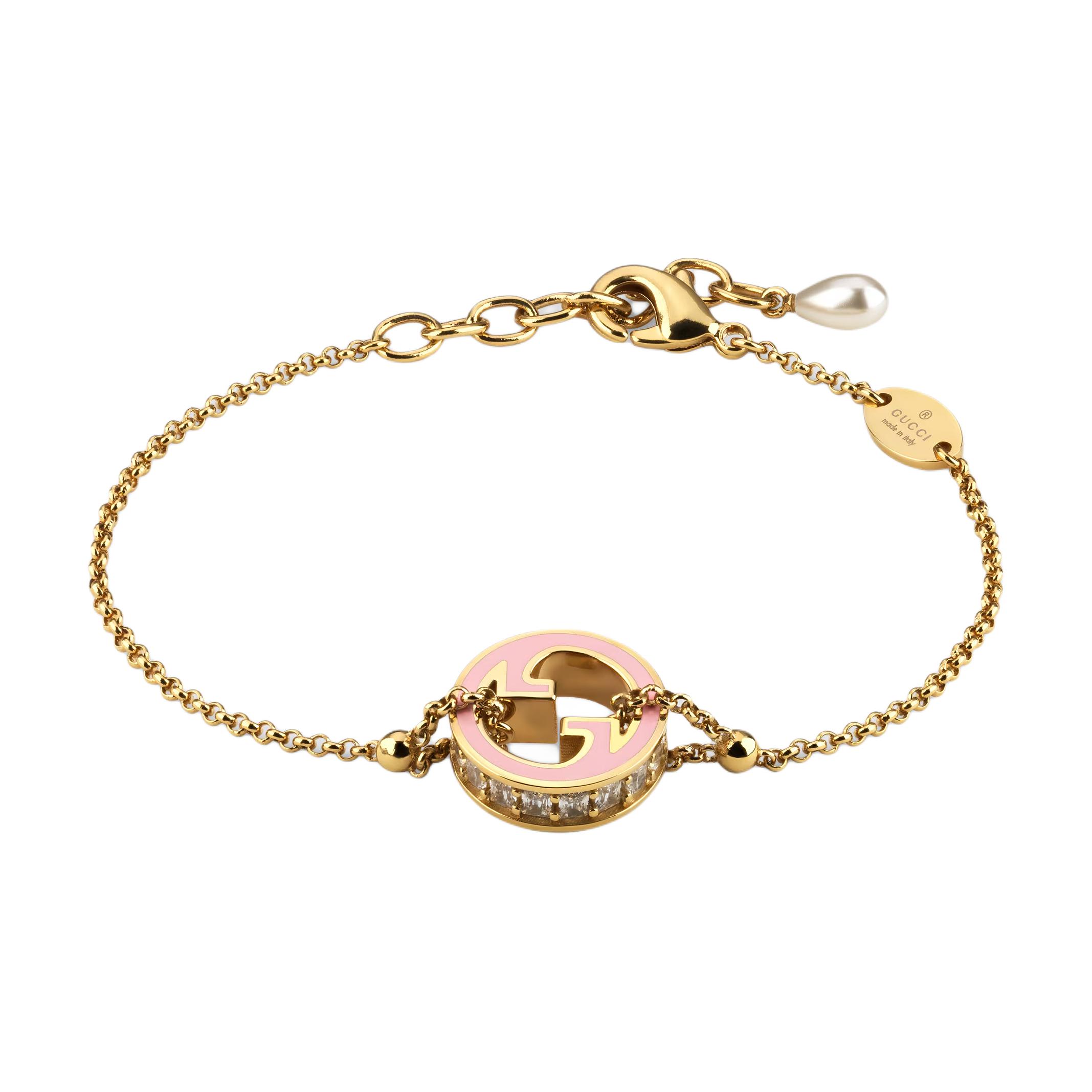 Женский браслет Gucci Blondie (розовый)