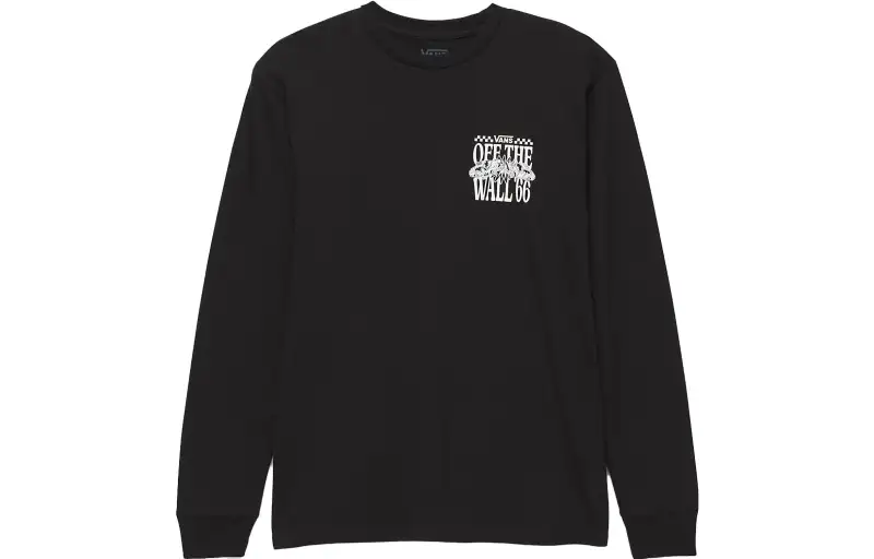 Vans Demo Derby T Shirts Men's Black Crew Neck Moderate Straight Fit