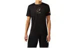 ASICS T Shirts Men's Black Crew Neck Moderate Straight Fit