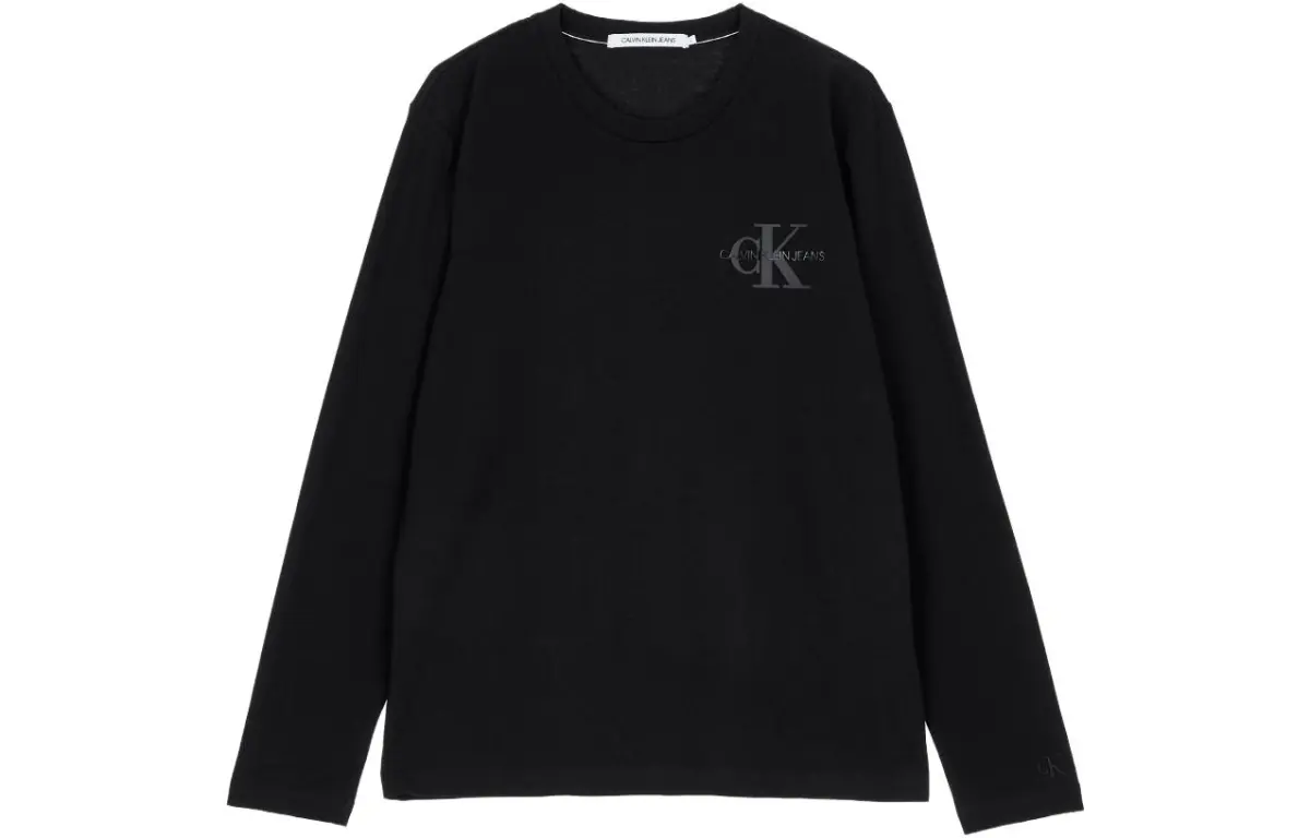 Calvin Klein T-Shirts Men's Black Crew Neck Moderate