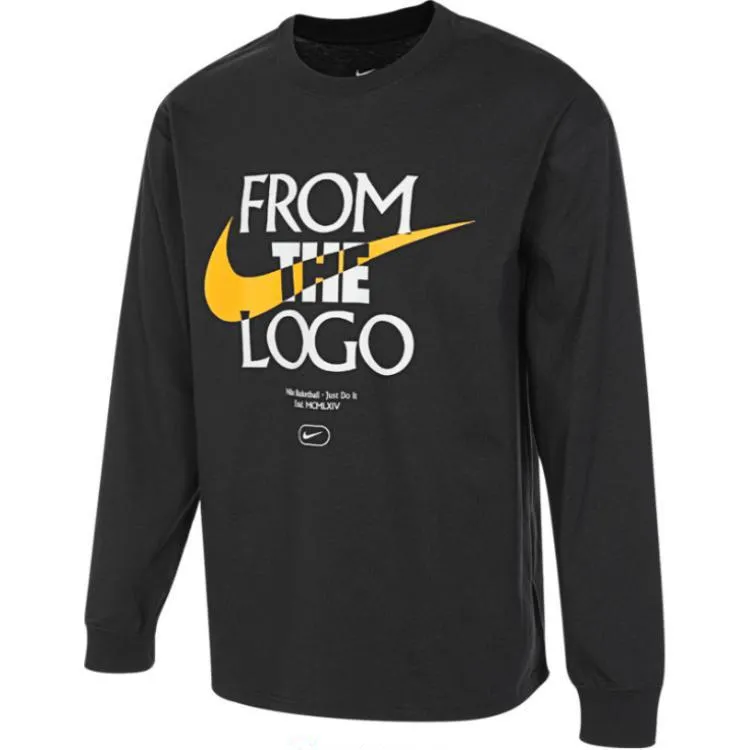 Nike T-Shirts Men's Black Crew Neck Moderate