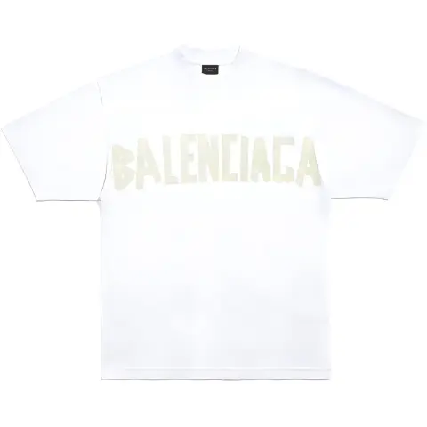 Balenciaga Tape Type T Shirt Loose Fit Unisex White