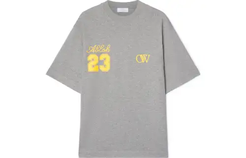 OFF WHITE Logo print Cotton T shirt