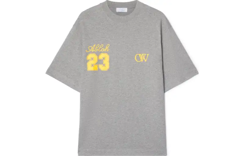 OFF WHITE Logo print Cotton T shirt
