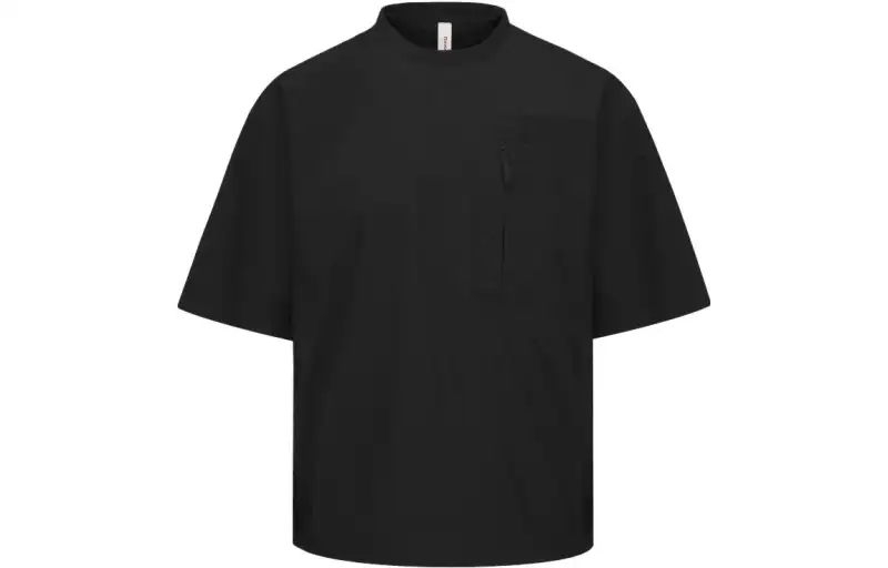 Reebok T Shirts Men's Black Crew Neck Moderate Straight Fit