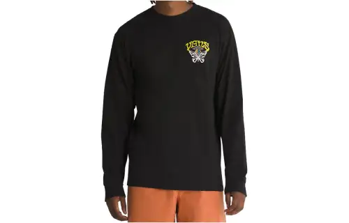 Vans Skull Saucer Long Sleeve T Shirt T Shirt Men's Black