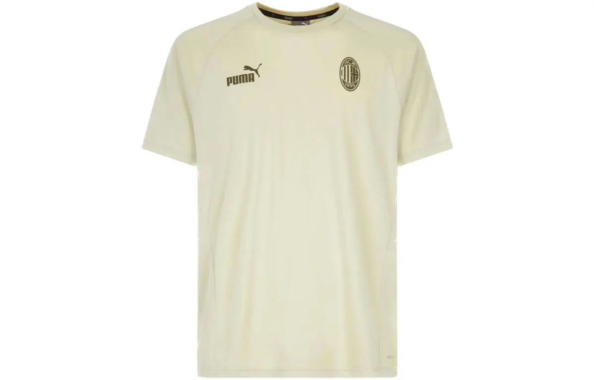 PUMA T Shirt AC Beige Blue Men's Apricot