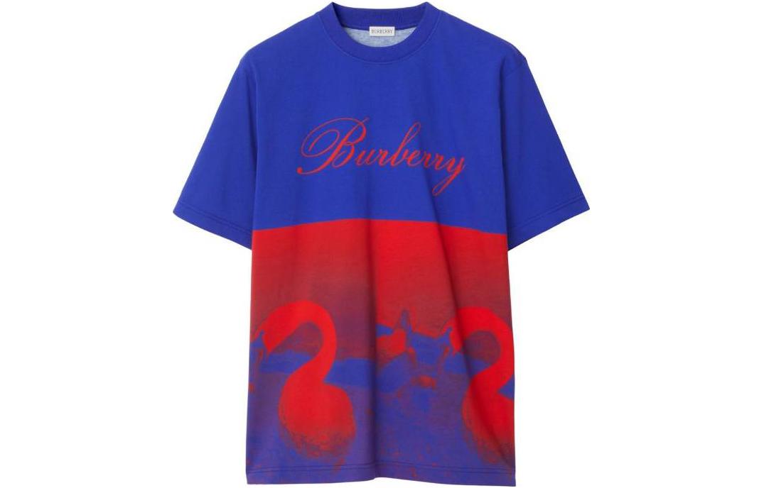 Burberry Swan Printed Two Toned T Shirt