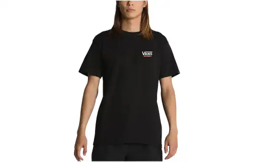 Vans T Shirts Men's Black Crew Neck Moderate Straight Fit