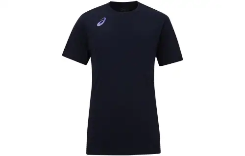 ASICS T Shirts Men's Blue Crew Neck Moderate Straight Fit
