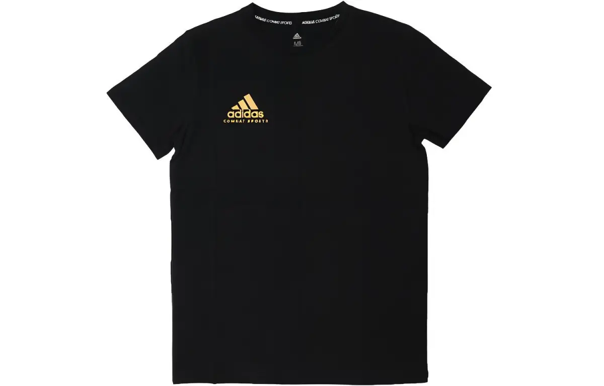 Adidas T Shirt Men's Black With Gold Logo