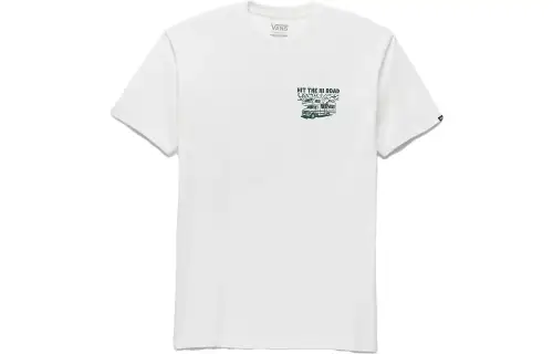 Vans T Shirts Unisex White Crew Neck Moderate Straight Fit