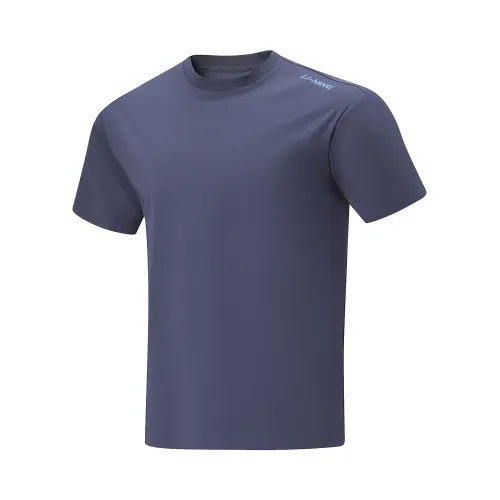 Li Ning T Shirt Men's Curtain Mountain Blue