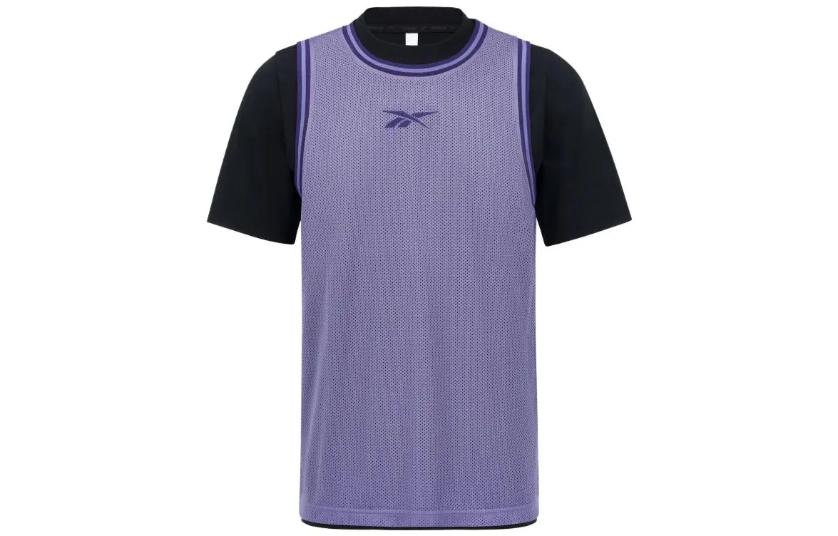 Reebok HOOP 2 In 1 VEST U T Shirt Unisex Purple