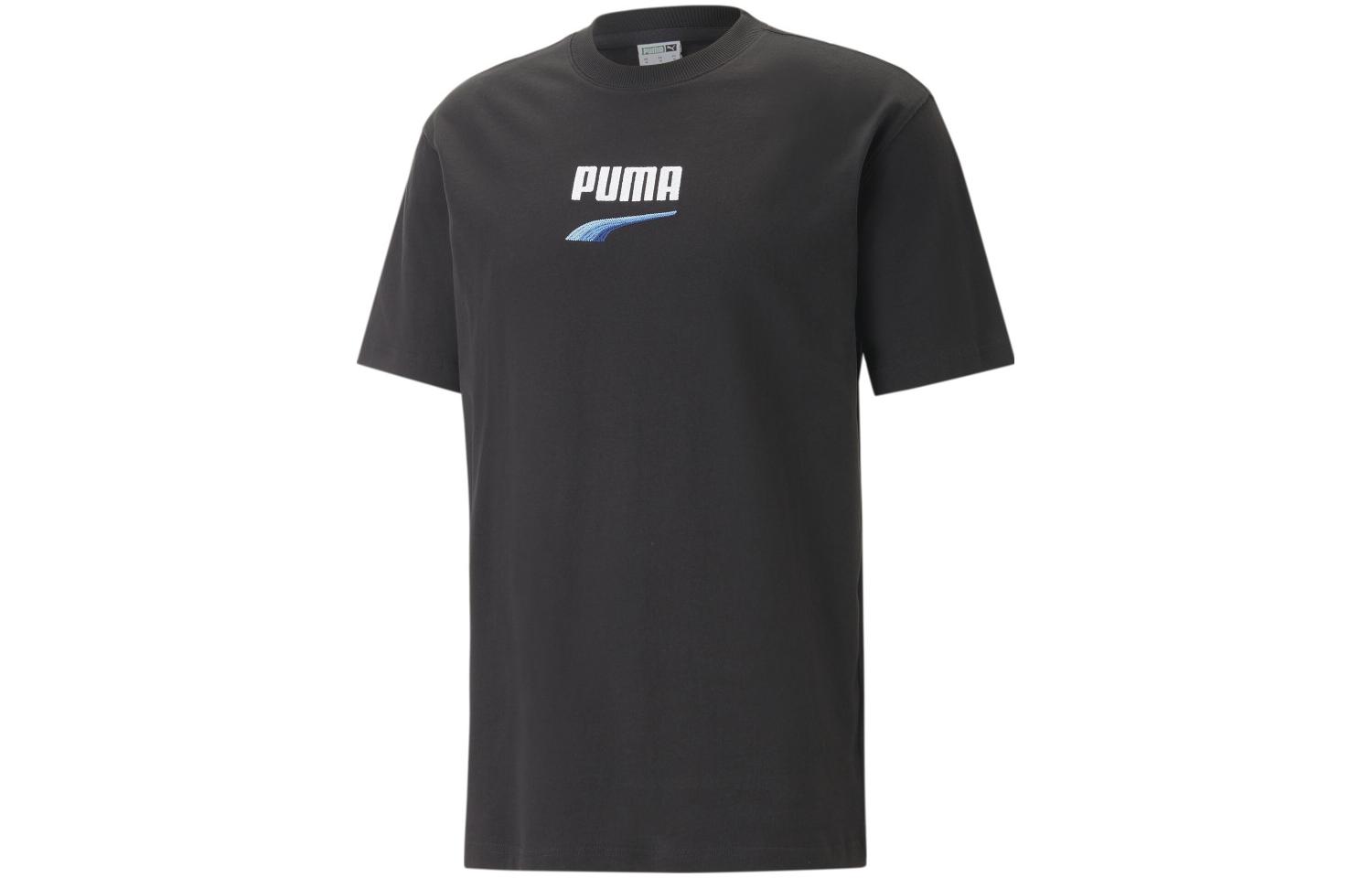 PUMA Queen DOWNTOWN Logo Tee T Shirt Men's Black