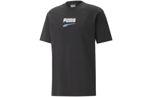 PUMA Queen DOWNTOWN Logo Tee T Shirt Men's Black