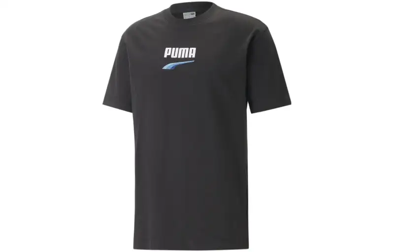 PUMA Queen DOWNTOWN Logo Tee T Shirt Men's Black